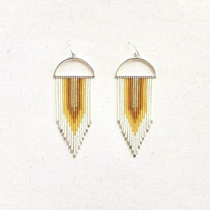 Round <b>Red</b> <b>Beaded</b> Earrings with Sequin Embroidery Inside Hand Made Embroidery Classic Earrings for Women - Product Image 5