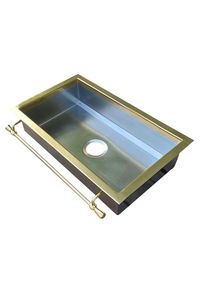 Évier de cuisine en laiton élégant et luxueux, fait main, style ferme, haute performance pour installations de cuisines modernes et design - Product Image 1