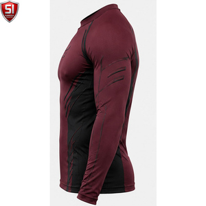 Unisex <b>Long</b> <b>Sleeve</b> Rash Guard <b>Compression</b> <b>Shirt</b> Printed Quick Dry Spandex/Polyester Sports Bodysuit Lightweight Activewear - Product Image 5