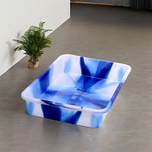 Plateaux de rangement rectangulaires écologiques en plastique bicolore, parmi les plus vendus, pour salon et cuisine, fabriqués en Inde, plateau cadeau - Product Image 3