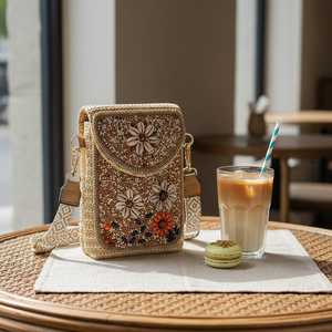 Pochette de soirée perlée personnalisée motif citron, sacs à bandoulière perlés de créateur, sacs à main et pochettes de luxe pour soirées - Product Image 3