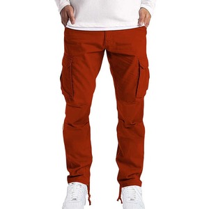 Pantalones Cargo Deportivos Premium, Pantalones Cargo Atléticos, Transpirables, de Sarga de Algodón, Bordados, con Serigrafía, OEM, ODM, Ropa al por Mayor - Product Image 1