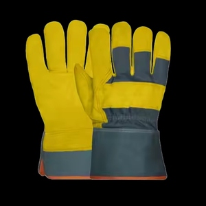 Guantes de Trabajo Resistentes de Cuero Vacuno, para Jardinería, Seguridad Industrial, Protección Personalizada, Flexibles y Resistentes - Product Image 2