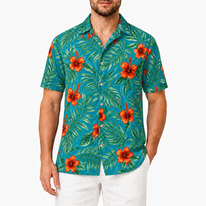 Chemise de plage pour homme en tissu sergé écologique à séchage rapide, imprimée avec un logo personnalisé de haute qualité, nouvelle mode, douce et confortable - Product Image 3