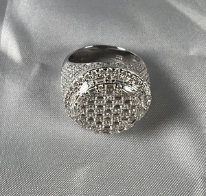 Mens <b>Iced</b> Out Moissanite <b>Ring</b> 925 Sterling Silver Baguette Diamond Hip Hop Bling Statement <b>Ring</b> Luxury Jewelry for Men - Product Image 2