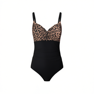 HDJ Plus Size One Piece Swimsuit <b>Tummy</b> <b>Control</b> Conservative Beachwear Sexy Monokini Bathing Suit BZ77223 - Product Image 2