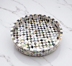 Household Item Serving Tray With <b>MOP</b> Inlay Design Personalized Dinnerware breakfast Food & <b>Dry</b> Fruits Serving Tray At Best Price - Product Image 1