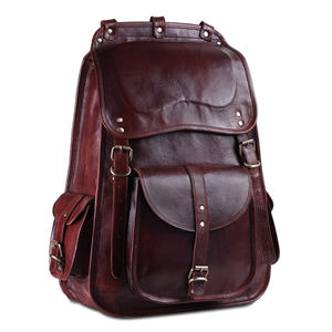 Handmade Genuine Leather Backpack <b>for</b> Women & <b>Men</b> RFID Protected Zipper Closure 30-40L Capacity Customizable OEM <b>Bags</b> - Product Image 4
