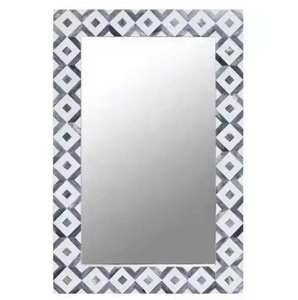 Handcrafted Modern Eco-friendly Bone Inlay <b>Mirror</b> <b>Frame</b> Floral Design Luxury Wall Decor for Bedroom Living Room - Product Image 4