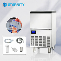 Machine à glaçons cylindriques comestibles pour usage commercial, 35/55/95 kg/24h, avec compresseur et pompe à eau, haute productivité