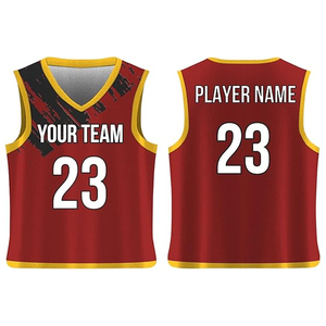 Maillot de basketball personnalisé avec impression par sublimation sur la couture latérale, vente en gros, uniforme d'équipe unisexe avec nom, numéro et logo - Product Image 1