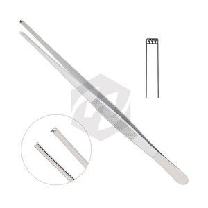 Pinzas para tejido de 3x4 dientes, 5 pulgadas, de acero inoxidable, instrumentos quirúrgicos manuales para manipulación y disección de tejido, MOL INSTRUMENTS - Product Image 4