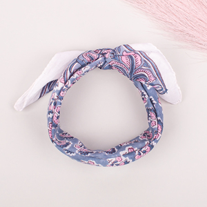 Foulard carré de luxe imprimé floral en coton, bandana décontracté, accessoire d'été pour cheveux, doux pour la peau, multifonctionnel - Product Image 2