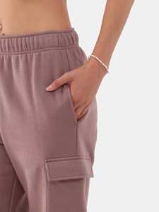 Pantalon cargo ample de couleur unie, style streetwear, décontracté, coupe oversize, pour le sport, amincissant, à jambe large, pour femme - Product Image 2