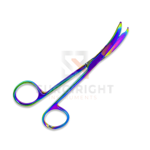 กรรไกรตัดไหมเย็บผ่าตัดเคลือบไทเทเนียมสีรุ้ง คุณภาพพรีเมียม ปลายแหลมละเอียด สำหรับงานผ่าตัด โดย Blush Surgical - Product Image 4