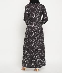 Moderna y Elegante Nueva Abaya Turca, Ropa Islámica, Vestido Largo Abierto por Delante para Mujeres Musulmanas, Poliéster Anti-Pilling y Anti-Arrugas - Product Image 6