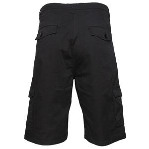 Pantalones Cortos Cargo Negros para Hombre, Cintura Elástica Media, Estilo Bermuda Informal, Múltiples Bolsillos, Tela de Nailon/Algodón, Secado Rápido, Cordón Ajustable, Estilo Urbano - Product Image 2