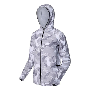 Sudadera con Capucha de Pesca con Estampado de Camuflaje, Protección UV, Chaqueta Ligera con Cremallera, Ropa Deportiva de Verano para Exteriores, Venta al por Mayor, Pedido a Granel - Product Image 6