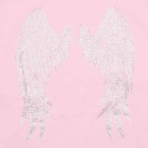 Men <b>Black</b> Hooded Sweatshirt Rhinestone Angel Wings Print Casual <b>Zip</b> Up <b>Hoodie</b> Regular Fit Autumn Streetwear - Product Image 5