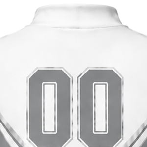 Ensemble uniforme de cheerleading gris et blanc sublimé à manches longues avec jupe plissée – Tenue de sport d'équipe pour entraînement et performance – Personnalisable - Product Image 6