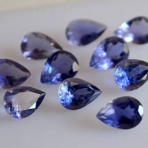 GRV Jewelry Pierre précieuse naturelle Iolite bleue facettée circulaire de taille personnalisée, pour la création de bijoux, vente en gros, avec évaluation par un tiers - Product Image 1