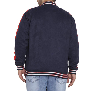 2026 <b>Men's</b> Navy Blue Varsity <b>Jacket</b> With Red And White Trim Regular Fit Casual Outerwear OEM Service Varsity <b>Jacket</b> <b>For</b> Sale - Product Image 5