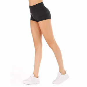 high elastic skin-friendly wholesale stretchy yoga shorts high waist gym hip women sports short solid color custom booty shorts - Product Image 2