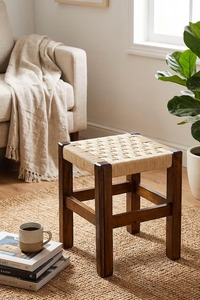 Wooden Cotton Rope Woven Bench <b>Stool</b> Handmade Furniture <b>for</b> Living Room Wooden Charpai Khat <b>for</b> Sitting - Product Image 1