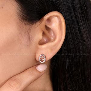 Brilliant 0.26 TCW EF VS Round Cut <b>Halo</b> Stud <b>Earrings</b> Dedicated To Aquarius Women 925 Silver Collection - Product Image 5