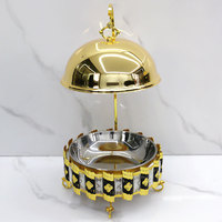 Edelstahl Hängender Chafing Dish Speisenwärmer 8L Golden für Hotel Hochzeit Bankett Buffet Catering