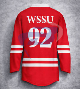 Maillot de hockey rouge WSSU avec logo Ram, vêtements officiels pour supporters de l'Université d'État de Winston-Salem, vêtements de sport, maillot de hockey sur glace WSSU - Product Image 3