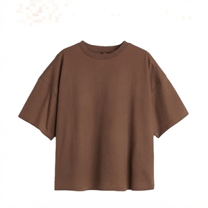 Haut court à manches courtes pour femme, col rond décontracté, vêtements basiques, fournisseur de vêtements personnalisés - Product Image 1