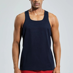 Camiseta sin Mangas Azul Marino para Hombre, Cuello Redondo, Tejida, Color Sólido, Deportiva, de Secado Rápido, Alta Calidad, Último Modelo 2026, Venta al Por Mayor - Product Image 5