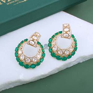 Prachi Moissanite Designer Fashion Stud Earrings - Product Image 1