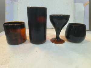 Verre à eau artisanal écologique de style industriel, finition Hammad, pour la maison, le vin et les cocktails - Product Image 3