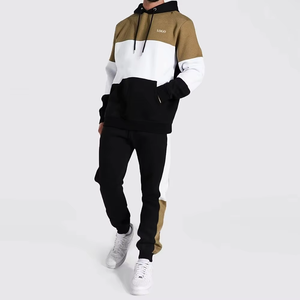 Conjunto Deportivo de Invierno Personalizado, Grueso y Holgado, 100% Poliéster, con Estampado por Transferencia de Calor, Pantalones Deportivos y Sudadera con Capucha para Hombre - Product Image 3