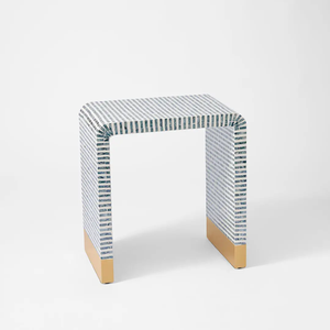 Table d'appoint moderne artisanale avec incrustation de nacre, pour chambre et salon, fabriquée en usine au Vietnam - Product Image 4