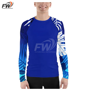 Custom Men Rash Guards High Quality Bjj Mma Upf 50+ Sun Protection Quick Dry Breathable Anti-uv <b>Surf</b> Swimming Rash Vest - Product Image 1