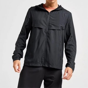 Chaqueta Cortavientos Casual de Poliéster con Capucha para Hombre, Estilo Urbano, para Otoño, con Cierre de Cremallera, Color Liso, Corte Regular - Product Image 6