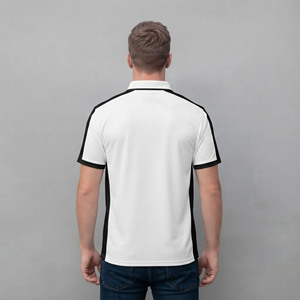 Polo homme grande taille respirant de qualité supérieure, impression logo personnalisée, manches courtes, 2 couleurs, 100% coton. - Product Image 2