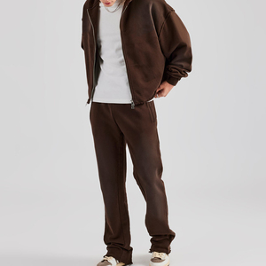 Survêtements vintage en molleton de coton de haute qualité, personnalisés avec fermeture éclair et effet délavé pour hommes - Product Image 6