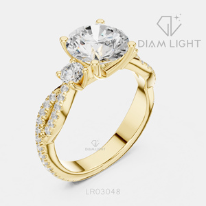 Bague de mariage en or blanc 14 carats avec diamant de laboratoire de 2,00 carats, taille ronde, certifiée IGI, bijoux fins, cadeau pour fiançailles, mariage, anniversaire - Product Image 4