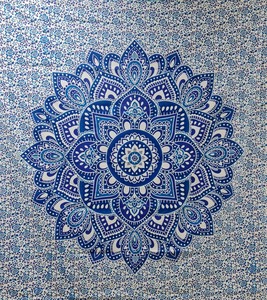 Tapices para colgar en la pared de algodón 100% con estampado Floral Umrao y sábana doble para decoración del hogar o para el hotel, ropa de cama de dos plazas - Product Image 1