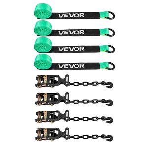 Kit di Ancoraggio per Ruote Resistente da 4500 kg con Cinghie a Cricchetto per Auto e Rimorchi, Stile Pneumatico, con Elevata Forza di Ritenuta - Product Image 1