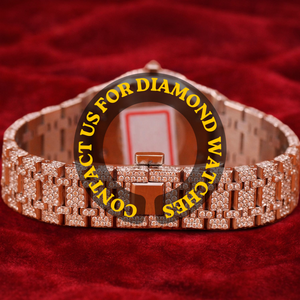 <b>Top</b> High Rated <b>Rose</b> Gold Brilliant Cut Moissanite Diamond Full Iced Custom Unisex Branded New Collection Hip Hop Quartz Watch - Product Image 6