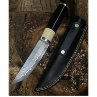 Couteau de chef Burraq en acier Damas fait main, lame de 7 pouces, épaisseur de 3,0 mm, manche en bois, étui en cuir de qualité supérieure