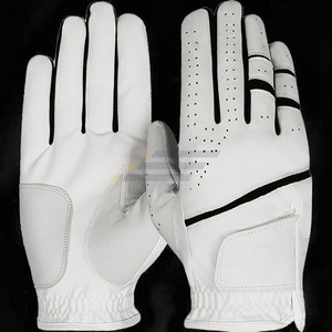 Gants de golf en cuir véritable bleus, très demandés, en fibres douces, respirants, légers, anti-UV, antidérapants, pour homme (main gauche/droite) - Product Image 5