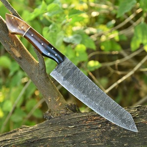 Cuchillo de Chef Ambidiestro Hecho a Mano de Acero de Damasco, 5 Pulgadas, Mango de Madera, Apto para Lavavajillas, Regalo Perfecto para - Product Image 3