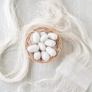 Coconuts en soie du Vietnam |   Coconuts de vermicelles de soie bruts 100% naturels |   Fournitures de beauté et de spa en gros | Exfoliant facial bio-organique - Product Image 1