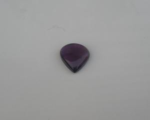 Cabochon d'améthyste naturelle en forme de poire, pierre précieuse violette (15x13mm) certifiée par un tiers, pour la fabrication de bijoux verts - Product Image 1